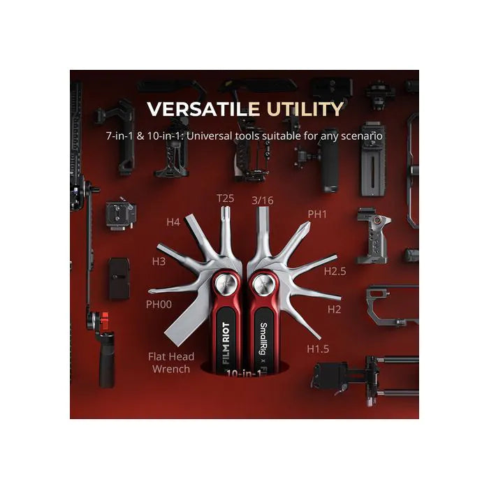 SmallRig x FILM RIOT 10-in-1 Folding Wrench Set with Multiple Angle Positioning
