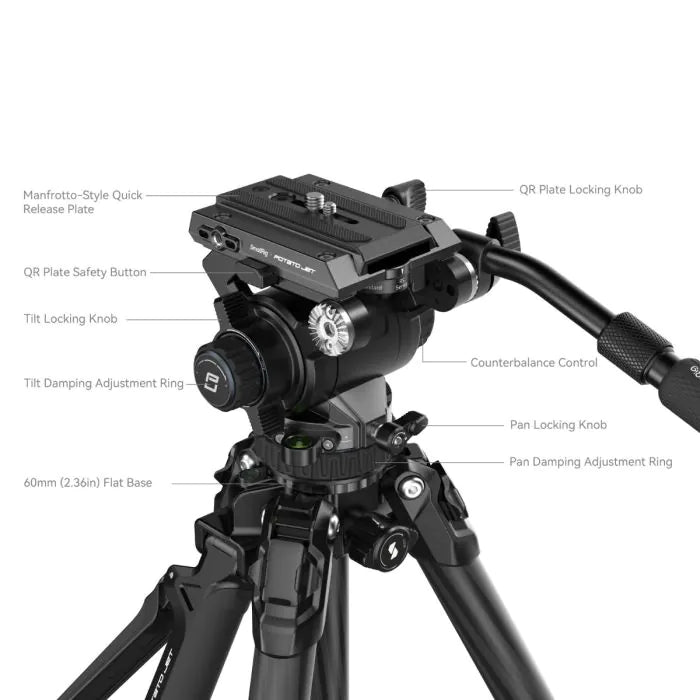 SmallRig x Potato Jet Tribex Hydraulic Carbon Fiber Tripod Kit