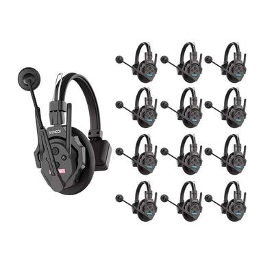 SYNCO Xtalk XMax13 Wireless Intercom System w/ 13 Dual-Ear Headsets