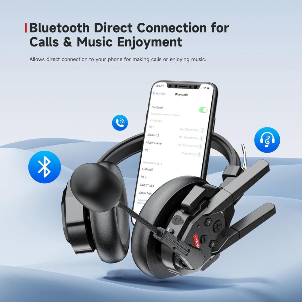 SYNCO XTalk XMax9 Full-Duplex Wireless Intercom System with 2 Double-Ear Headsets (2.4 GHz)