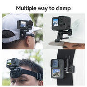 TELESIN 2-IN-1 Quick Release Head Strap & Cap Clip for Action Camera QHM-001