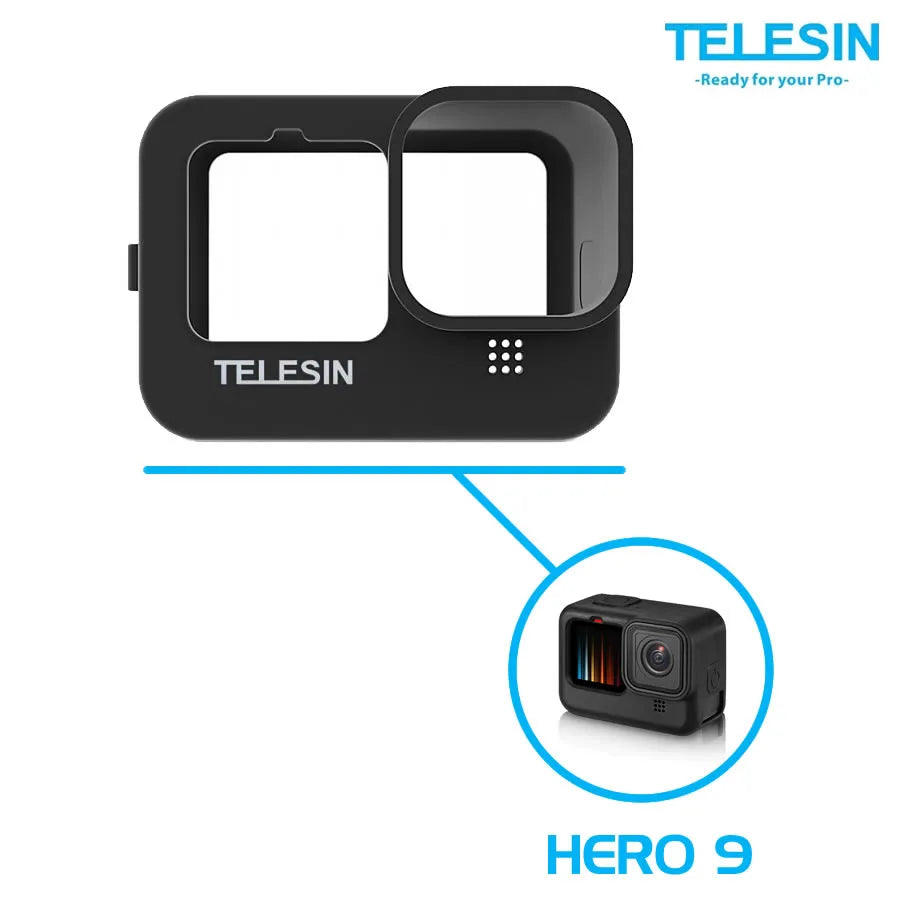 TELESIN GP-PTC-901 PROTECTIVE SILICONE CASE WITH LANYARD STRAP FOR GOPRO HERO 9