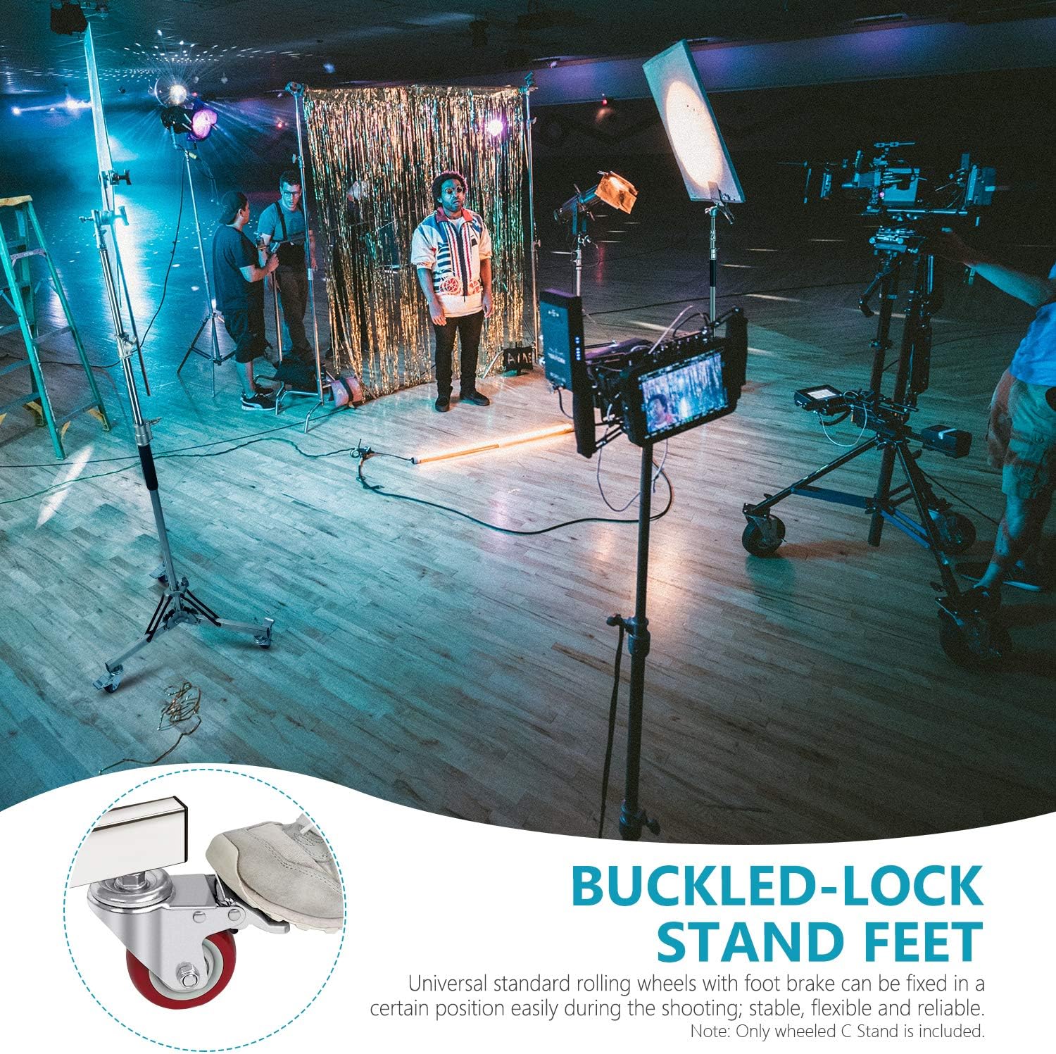 Promage Stainless Steel Light Stand With Wheel PM-300