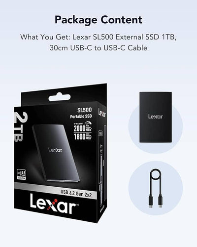 Lexar External Portable SSD 2TB, USB3.2 Gen2x2