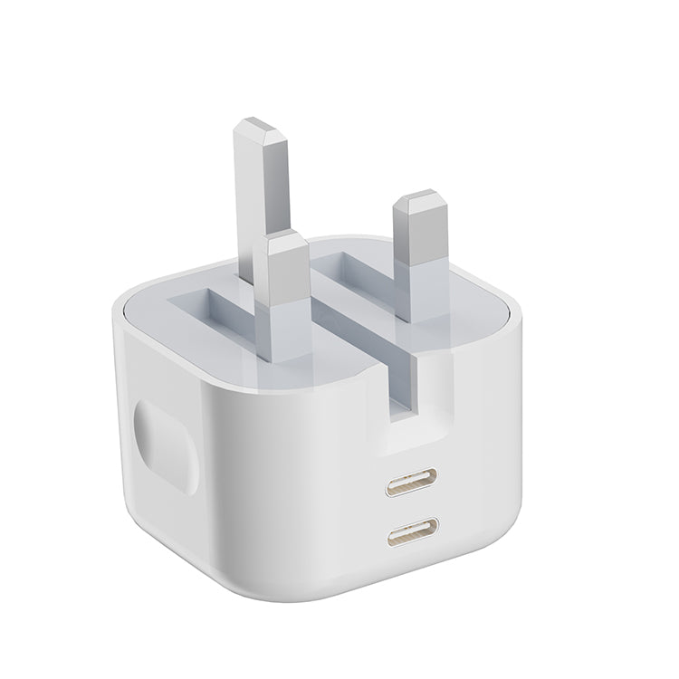 Ven-Dens SP-TC70AG 45W GaN Dual USB-C Foldable UK Travel Charger (White) – view 6