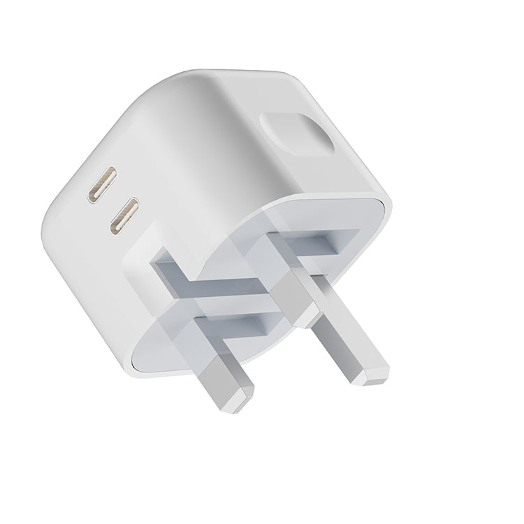 Ven-Dens SP-TC70AG 45W GaN Dual USB-C Foldable UK Travel Charger (White) – view 7