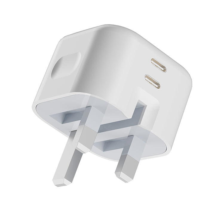 Ven-Dens SP-TC70AG 45W GaN Dual USB-C Foldable UK Travel Charger (White) – view 8