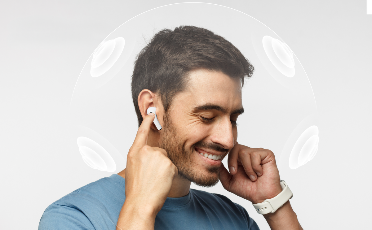 Ven-Dens VD-BT022PRO Bluetooth 5.4 Wireless Earbuds with Built-in Microphone (White) – view 6