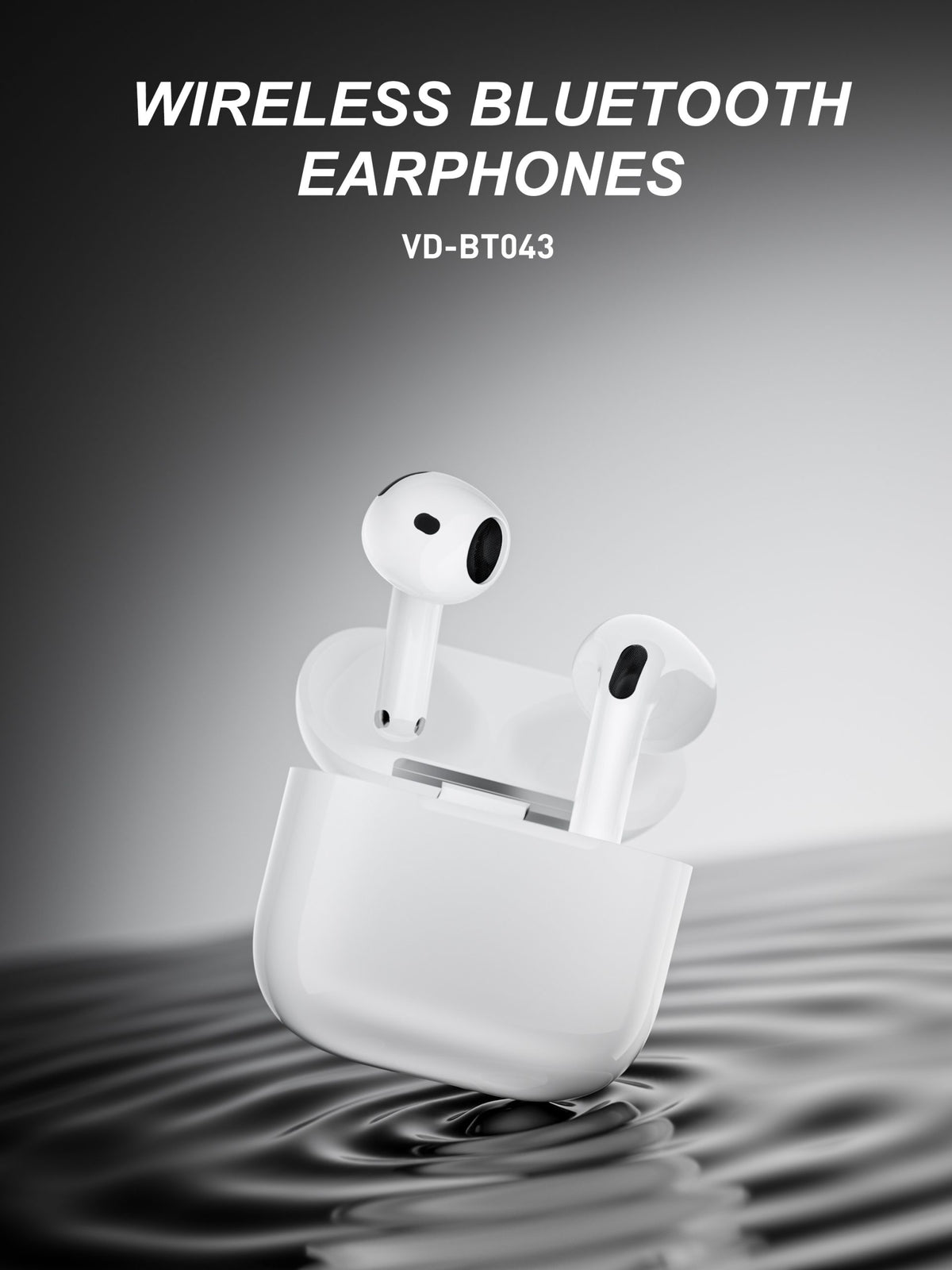 Ven-Dens VD-BT043 True Wireless Earbuds with 300mAh Charging Case (White) – view 2