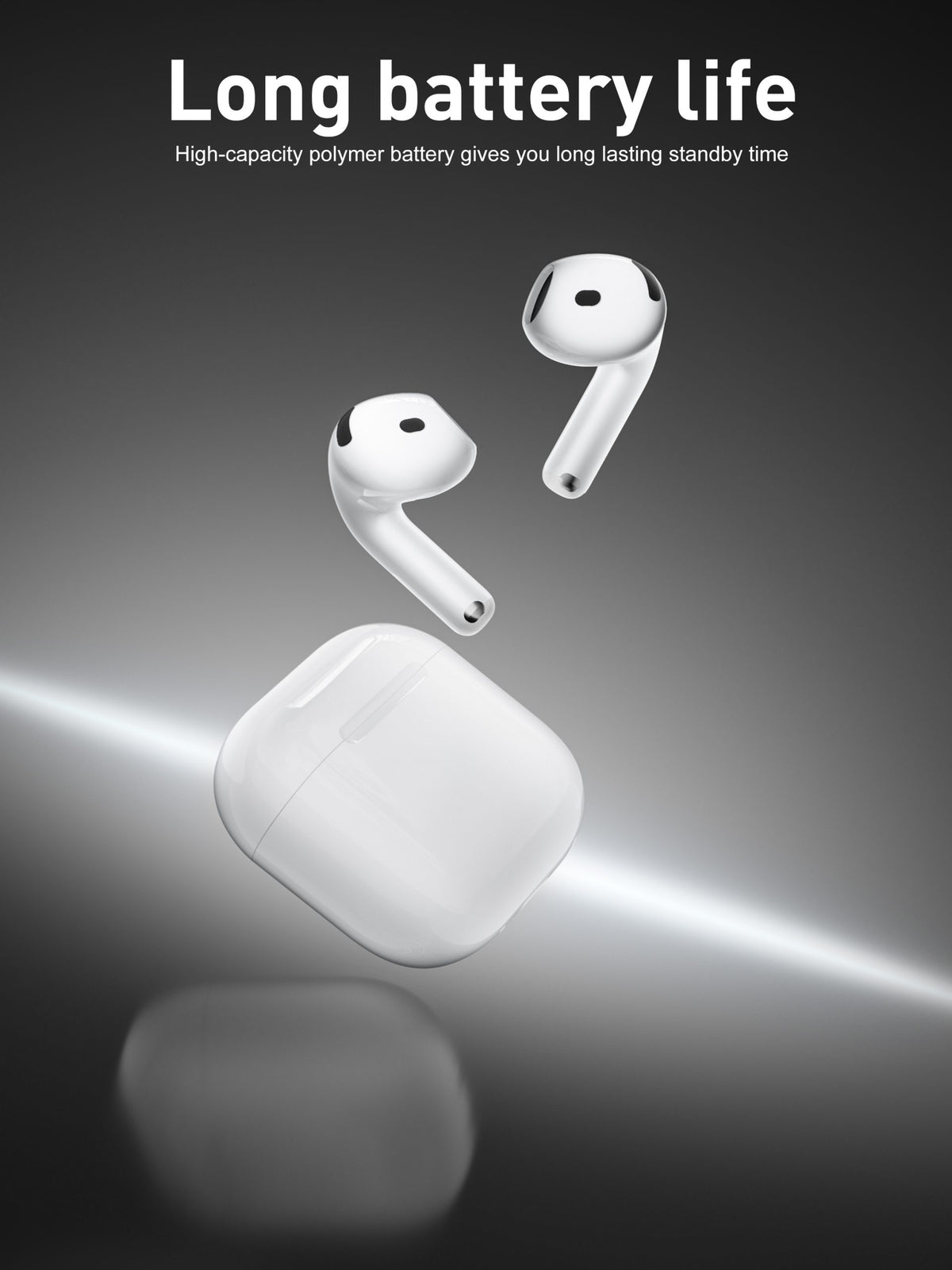 Ven-Dens VD-BT043 True Wireless Earbuds with 300mAh Charging Case (White) – view 3