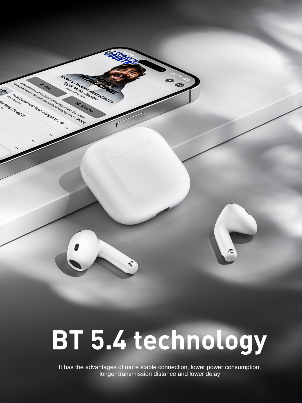 Ven-Dens VD-BT043 True Wireless Earbuds with 300mAh Charging Case (White) – view 5