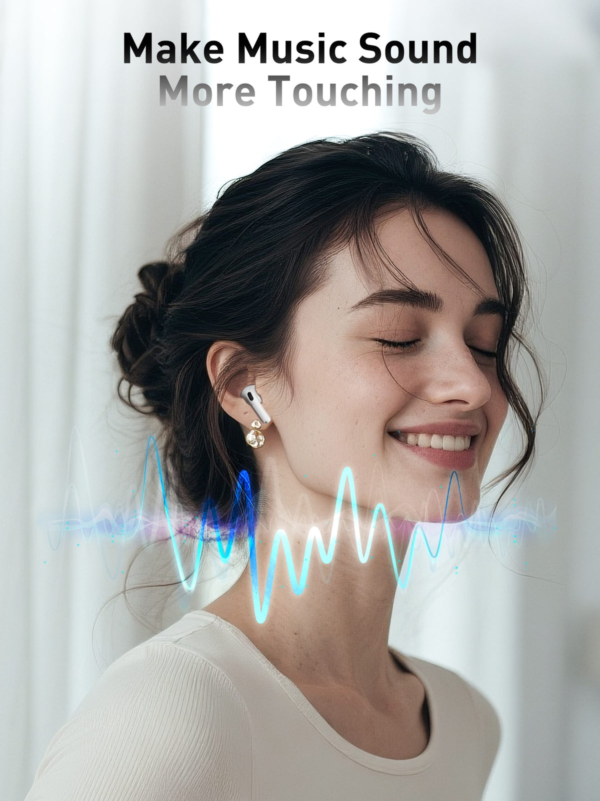 Ven-Dens VD-BT043 True Wireless Earbuds with 300mAh Charging Case (White) – view 7