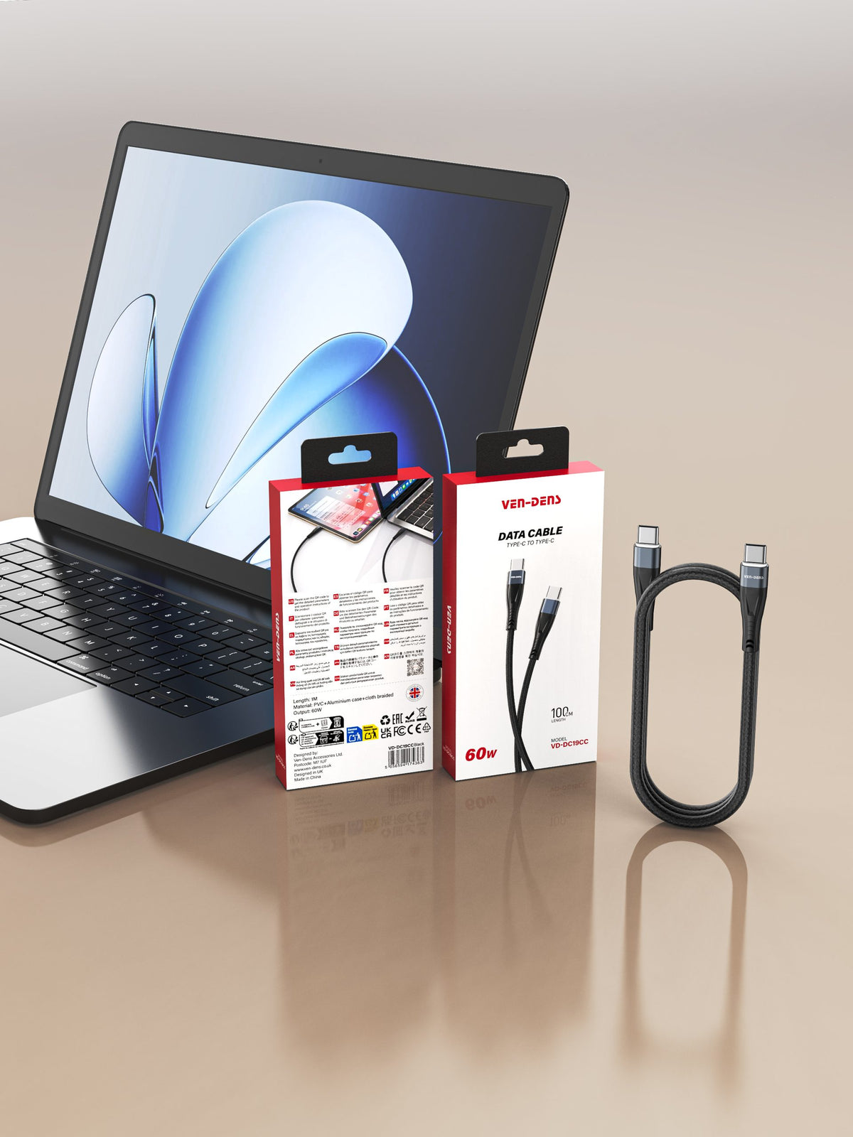 Ven-Dens VD-DC19CL USB-C to Lightning Cable 1m (Black) – view 9