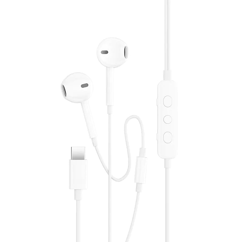 Ven-Dens VD-EAR006 Type-C Wired Earphones with Voice Changer & Built-in Microphone (White)