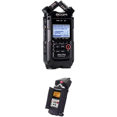 Zoom H4n Pro 4-Input / 4-Track Portable Handy Recorder Kit with Protective Case (Black)