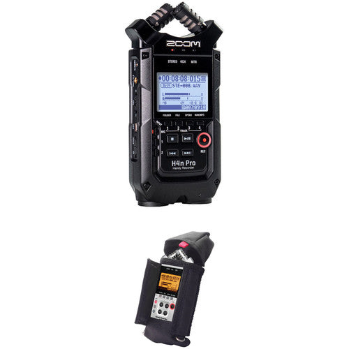 Zoom H4n Pro 4-Input / 4-Track Portable Handy Recorder Kit with Protective Case (Black)