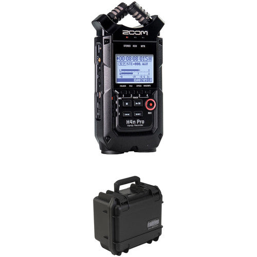 Zoom H4n Pro 4-Input / 4-Track Recorder and Custom-Fit Waterproof Case Kit (Black)