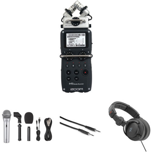 Zoom H5 Kit Podcasting Kit with Samson Q2U Microphone