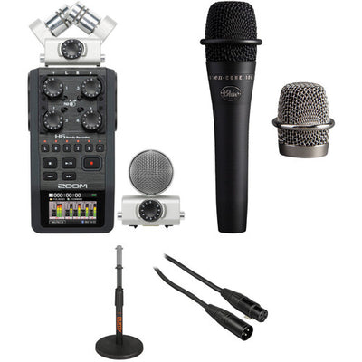 Zoom H6 Recorder Podcast Kit with enCORE 100 Microphone