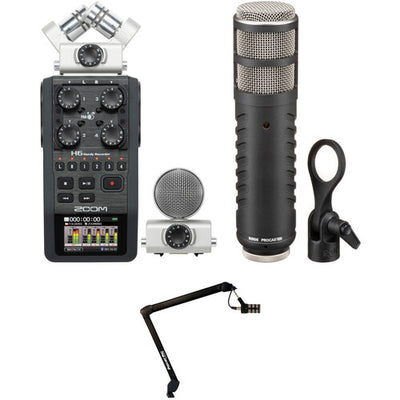 Zoom H6 Recorder Podcast Kit with Rode Procaster Microphone
