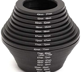 Promage 18 pcs Step Up Down Ring Filter Adapter Set 37/49/52/55/58/62/67/72/77/82 mm