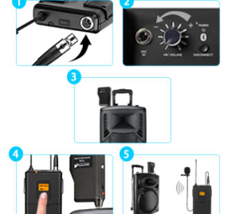Fifine 20-Channel UHF Wireless Lavalier Lapel Microphone, Perfect for Live Performance- K037
