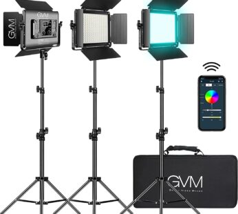 GVM 880RS RGB LED Video Light Studio 3-Video-Light-Kit