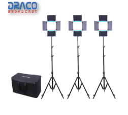 Dracast LED500 S-Series Daylight 3 Light Kit with V-Mount Battery Plates and Soft Case