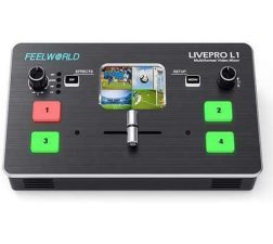 FeelWorld LIVEPRO L1 Multi-Camera Video Switcher with 4 x HDMI Inputs & USB Streaming