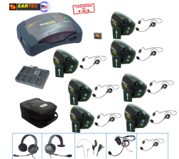 Eartec UPCYB7 Ultrapak & Hub 7 Pers W/ 7 Cyber Headset