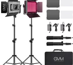 GVM 880RS RGB LED Studio 2-Video-Light-Kit
