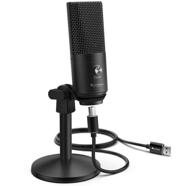 FIFINE K670B USB Mic with a Live Monitoring Jack