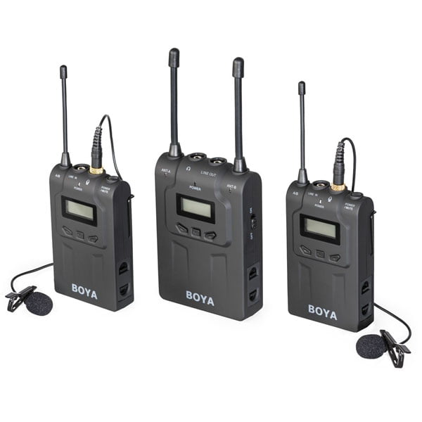 BOYA Dual-Channel Wireless Lavalier Microphone System