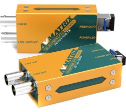 AV Matrix 12G-SDI Fiber Optic Extender Transmitter/Receiver Set
