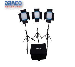 Dracast S-Series Led500 Bi-Color 3 Light Kit With V-Mount Battery Plates And Soft Case
