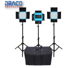Dracast S-Series Plus LED500 Daylight LED 3 Light Kit with NP-F Battery Plates and Nylon Padded Travel Case