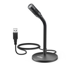 Fifine K050 USB Microphone Mini With Adjustable Gooseneck For Video-call, Dictation On Laptop/pc