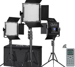 GVM 672S-B Bi-Color LED Video 3-Light Kit (Black)