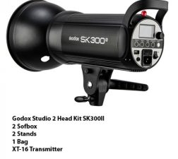 Godox Studio 2 Head Kit SK300II – 2 Sofbox – 2 Stands – 1 Bag – XT-16 Transmitter