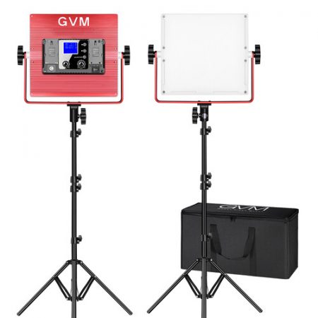 GVM RGB LED Soft Video Light Panel Kit R50R288-2L