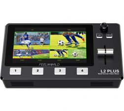 FeelWorld HDMI Live Stream Switcher with Built-In 5.5″ LCD Monitor L2 PLUS