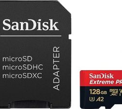 SANDISK EXTREME PRO MICROSDXC UHS-I CARD WITH ADAPTER 128GB 200/90 MBS