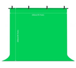 PULUZ 2X2M T-SHAPE PHOTO STUDIO BACKGROUND SUPPORT STAND BACKDROP CROSSBAR BRACKET KIT WITH CLIPS (GREEN) PU5205G