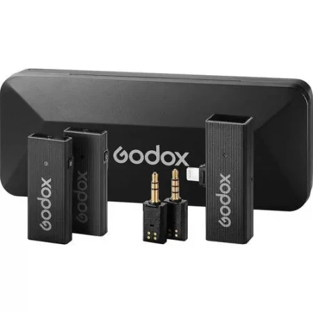 Godox MoveLink Mini LT Kit 2 2.4GHz Wireless Microphone System Black