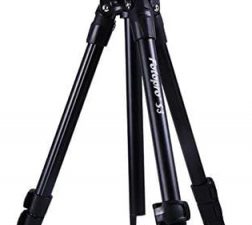 Fotopro S3 4-Section 57 Inch Aluminum Photo & Video Tripod with 2 Way Panhead Payload – 2.5kg (Black)