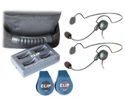 EARTEC THE CLIP 2-PERSON SETUP INCL. 2 CLIP, 2 CYBER HEADSETS, BUILT-IN BATTERIES, CHARGER, CASE (2 PERSON)