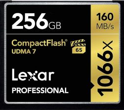 LEXAR PROFESSIONAL COMPACTFLASH CARD 256GB/160MB/1066X