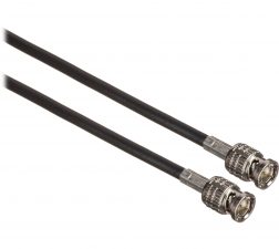 CANARE L-4.5CHWS 75 OHMS COAXIAL CABLE BLACK 1M WITH BCP-B45HW BNC CONNECTOR & CB04/ BLACK CABLE BOOT