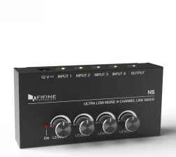 FIFINE N5 ULTRA LOW-NOISE 4-CHANNEL LINE MIXER