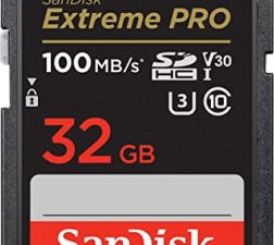 SANDISK EXTREME PRO UHS I, CLASS 10, U3, V30 MEMORY CARD 32GB 100MB/S